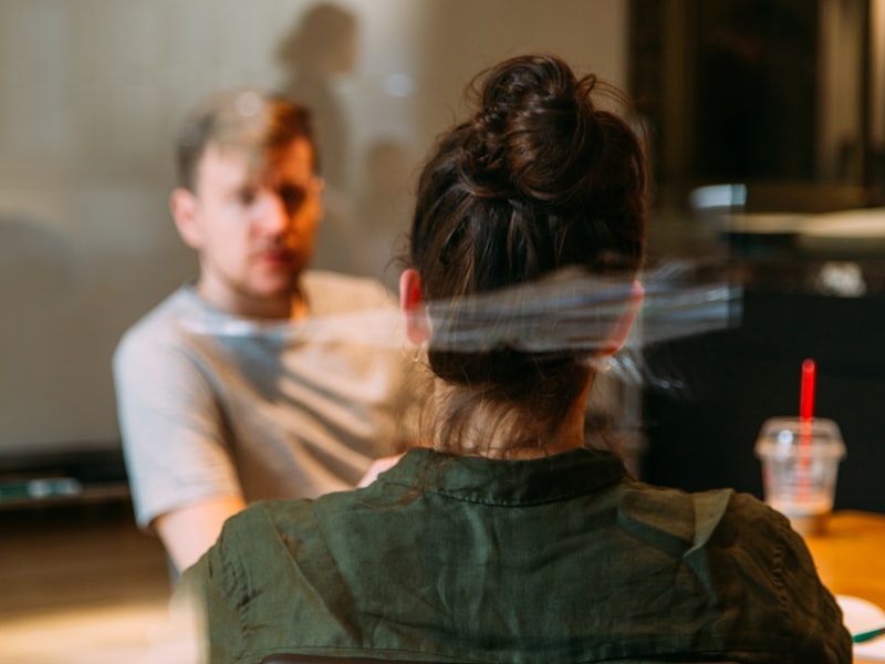 Two professionals in an expert consultation