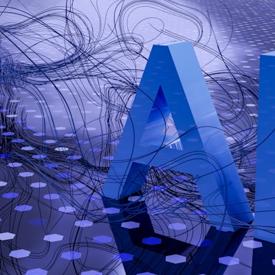 Glowing AI model representing frontier model development